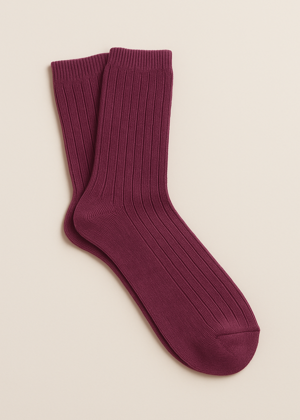 West of Ireland Cashmere Mix Socks | Burgundy
