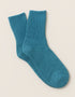West of Ireland Cashmere Socks | Petrol