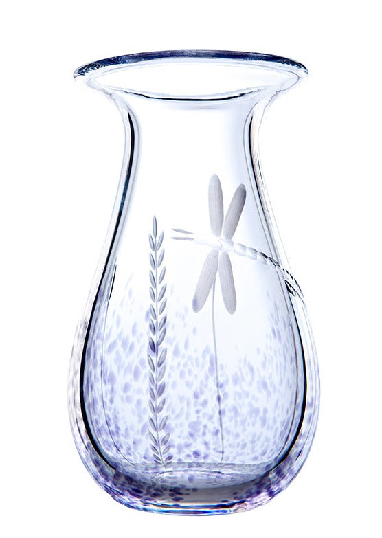 Wild Heather Irish Glass Medium Vase