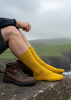 Wild Donegal Cashmere Blend Socks | Yellow | Luxury Irish Knitwear