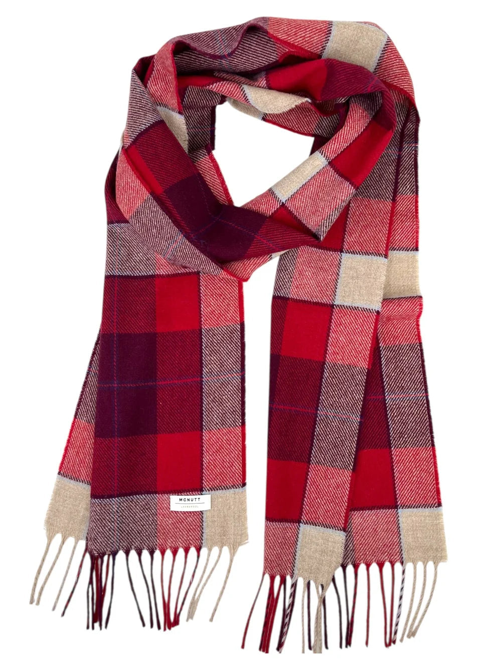McNutt of Donegal Wildberry Plaid Scarf