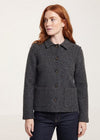 Women's Aran Pure New Wool Jacket | Gray