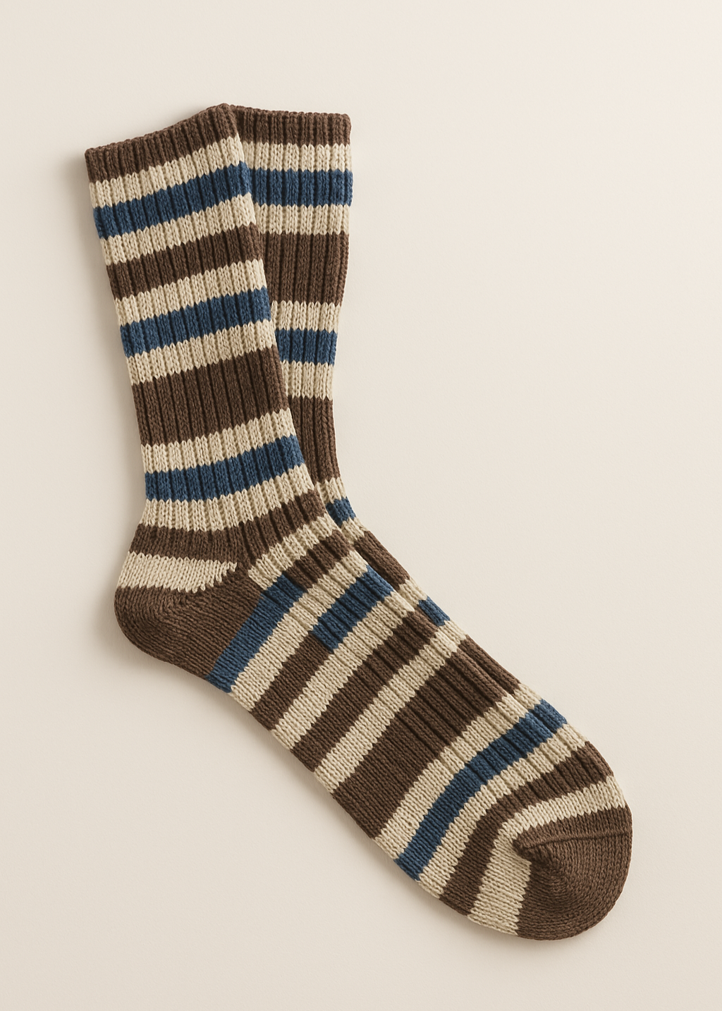 Women's Wool Fair Isle Socks | Brown Royal Ecru