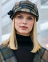 Mucros Weavers Ladies Newsboy Cap | Moss Check | Irish Tweed