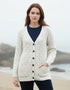 Adare Boyfriend Aran Cardigan | Natural