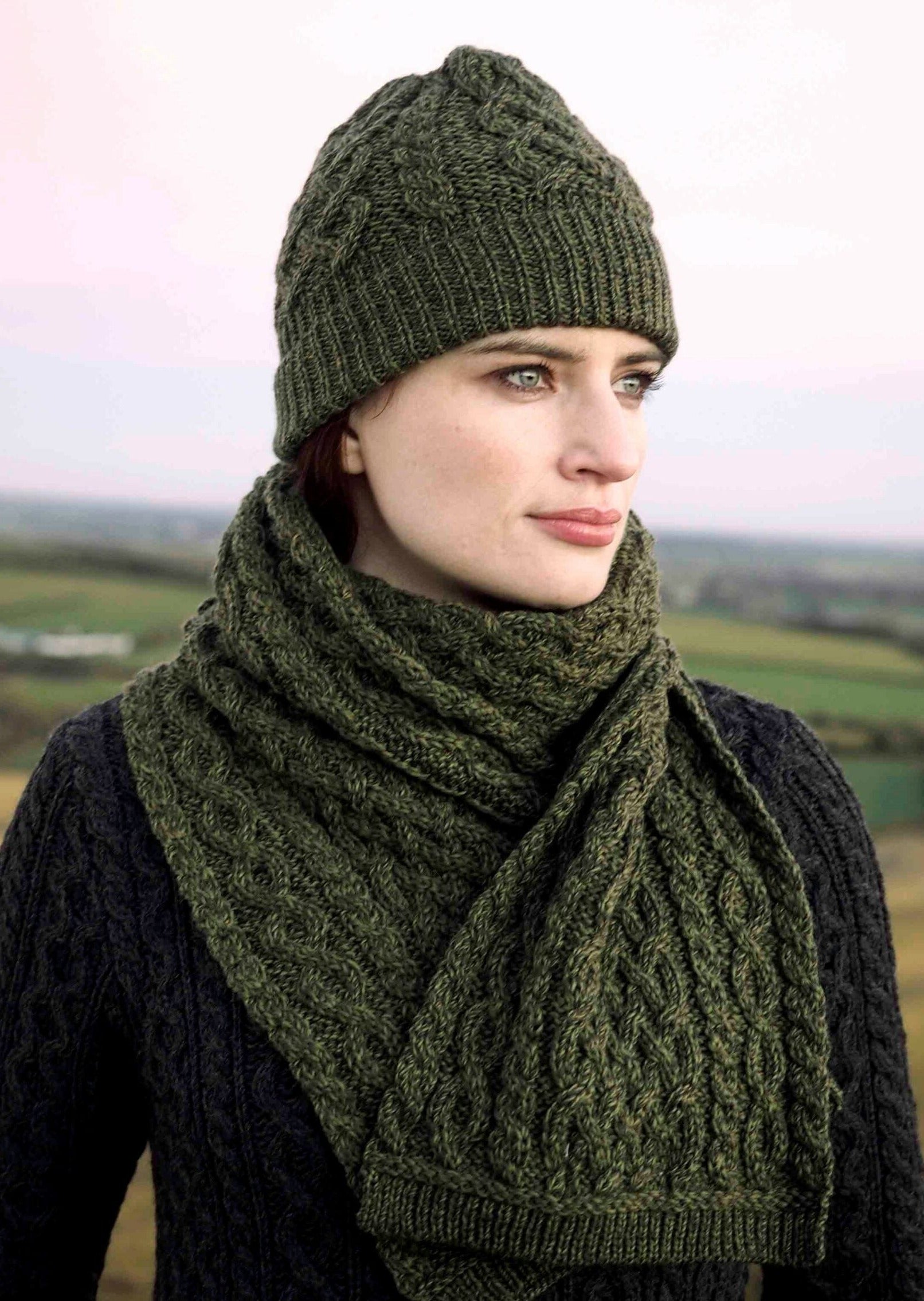 Trellis Aran Hat | Green