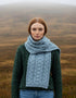 Chunky Cable Knit Aran Scarf | Mermaid