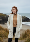 Aran Celtic Braid Edge Coat | Natural