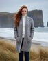Aran Crafts Celtic Braid Edge To Edge Coat | Grey