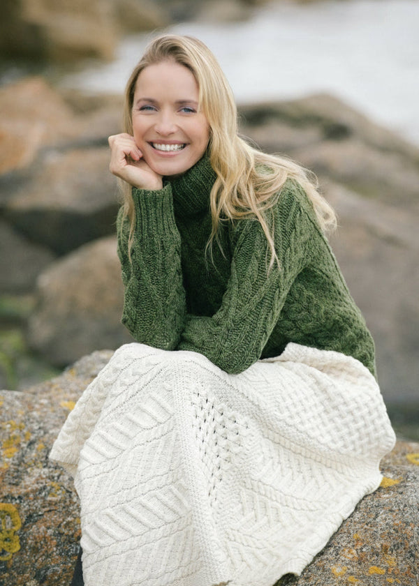 Supersoft Merino Knee Blanket | Natural 