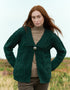 Beltra One Button Aran Cardigan | Green