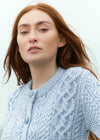 Aran Short Button Cardigan