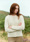 Aran Short Button Cardigan | Natural