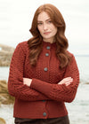 Merino Wool Short Aran Cardigan | Sienna