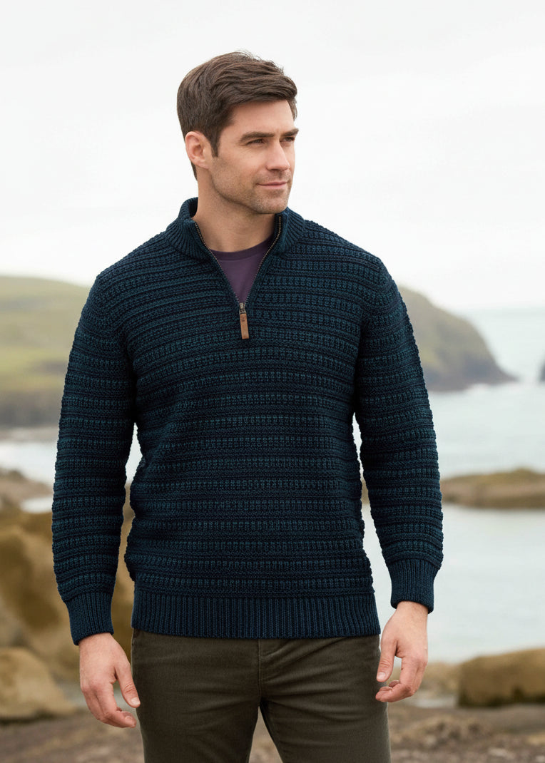 




FANORE PLATED QUARTER ZIP SWEATER X5686