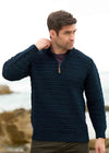 Aran Plated 1/4 Zip Sweater | Men's Irish Merino Wool | Sherwood