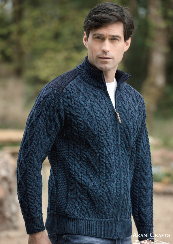 Aran Crafts Full Zip Sweater - Sherwood
