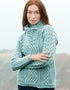 Aran Cable Knit Side Zip Jacket | Mermaid