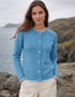 IrelandsEye Killiney Kaschmir-Mix-Cardigan | Azurblau