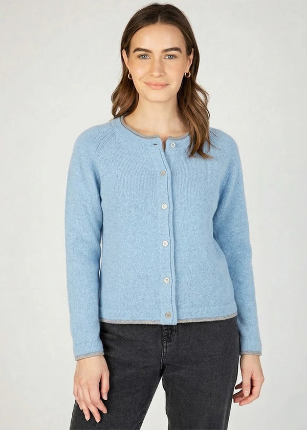 IrelandsEye Women's Killiney Cardigan | Pale Blue Wool-Cashmere Blend