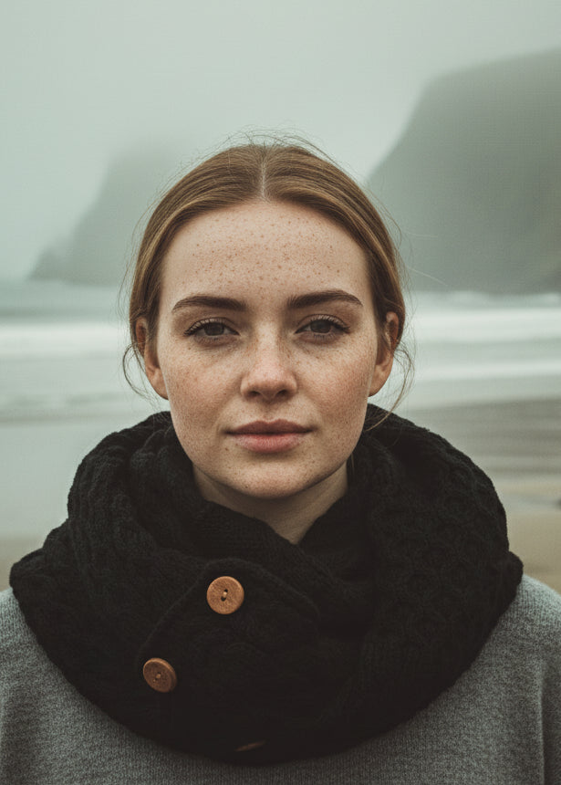 Aran Buttoned Snood