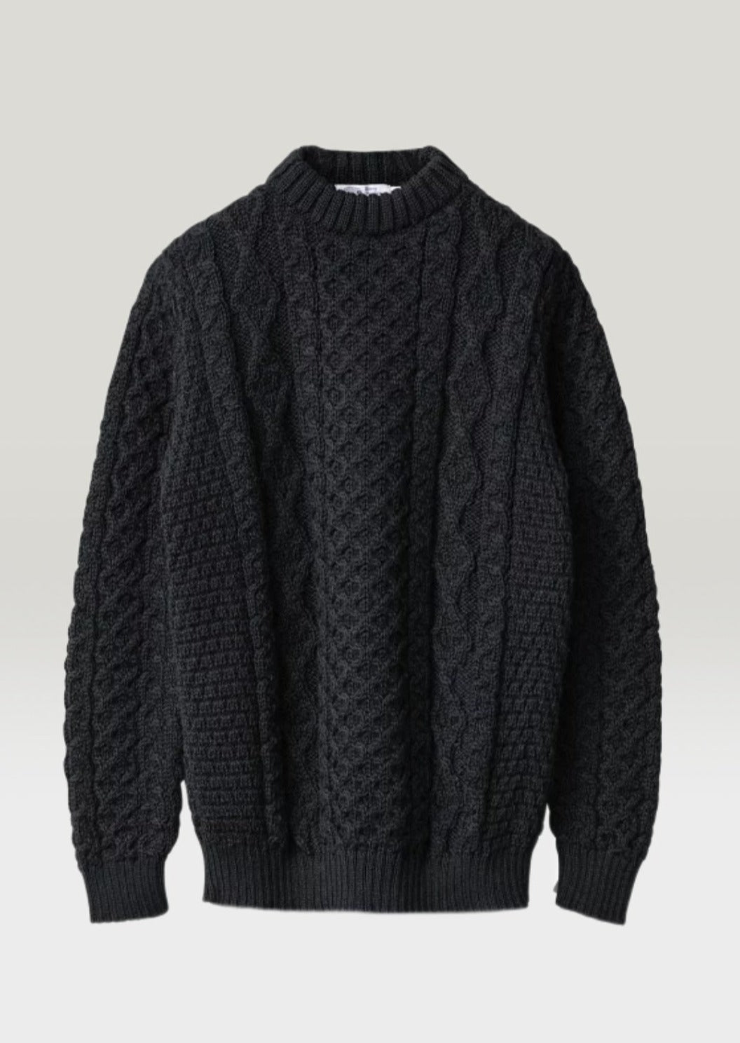 Kerry Heavy Aran Sweater | Charcoal