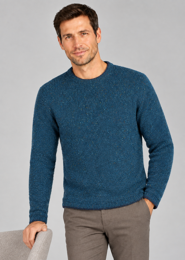IrelandsEye Roundstone Cashmere Blend Sweater | Men's Irish Wool Knitwear