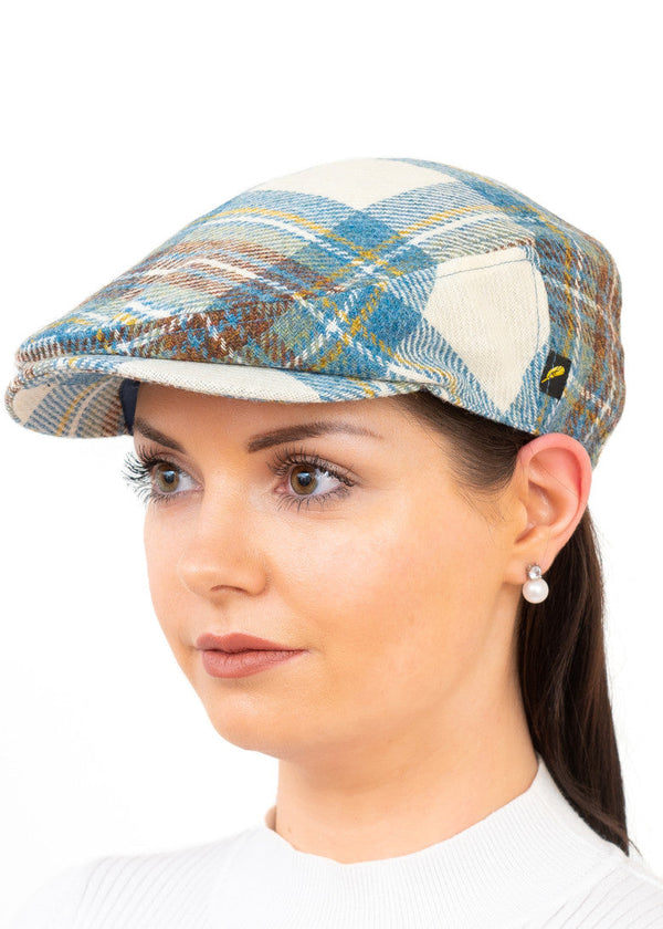Pure Wool Aran Cap in Muted Blue | Traditional Irish Craftsmanship