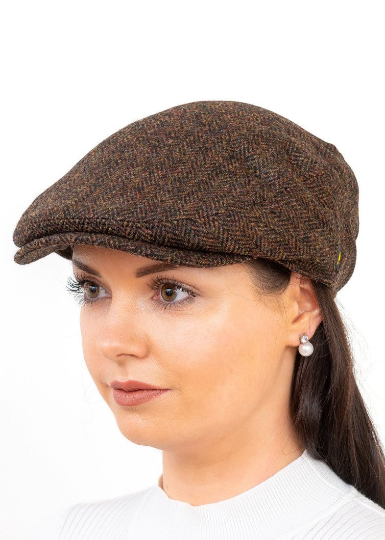 Aran Whiskey Flat Cap | 100% Pure New Wool | Irish Made