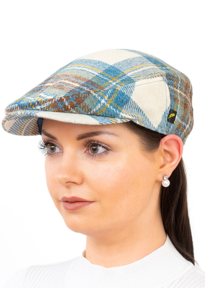 Pure Wool Aran Cap | Muted Blue