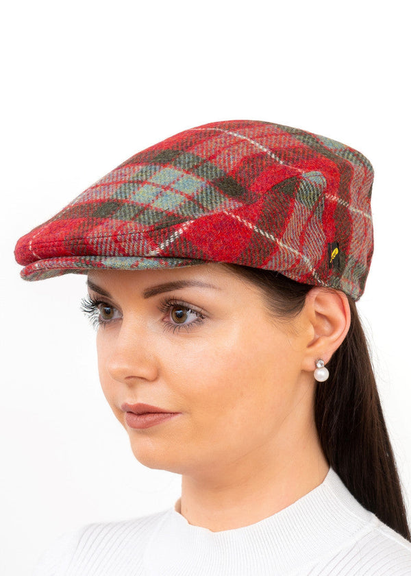 Pure Wool Aran Cap Red Fraser | Traditional Irish Flat Cap