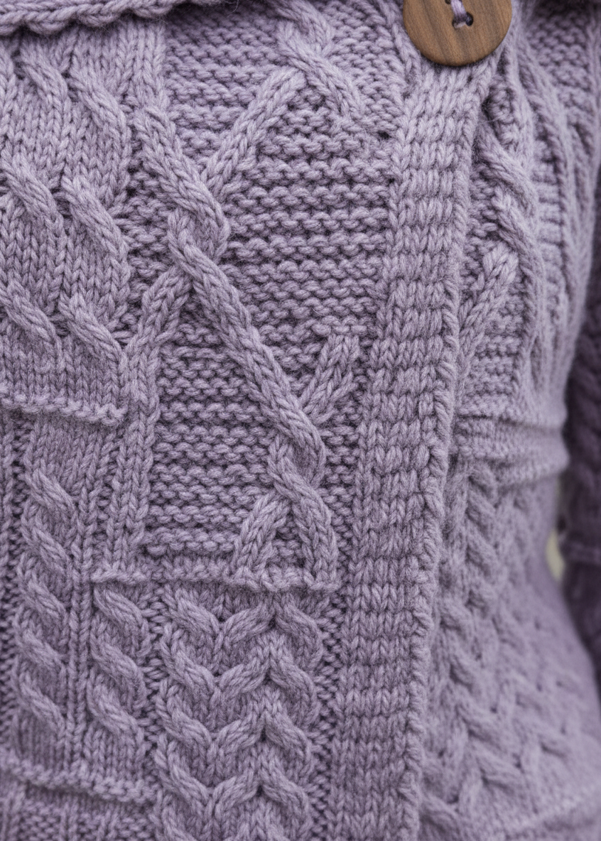 Aran stitch detail