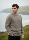 Men's Traditional Aran Sweater | 100% Super Soft Merino Wool