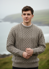 Aran Sweater Lifestyle Men's Traditional Aran Sweater | 100% Super Soft Merino Wool