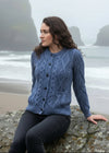 Ladies Aran Cardigan | Denim