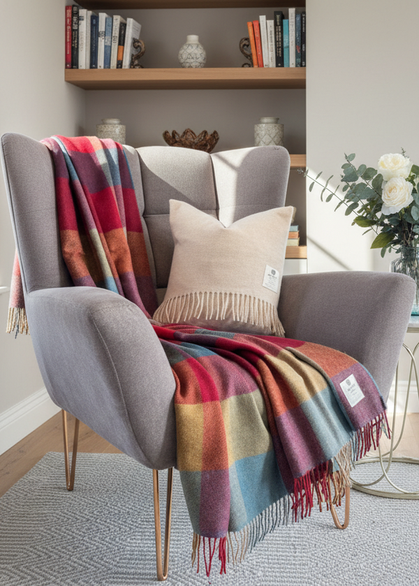 McNutt Urban Block Alpaca Throw | Irish Heritage Blanket