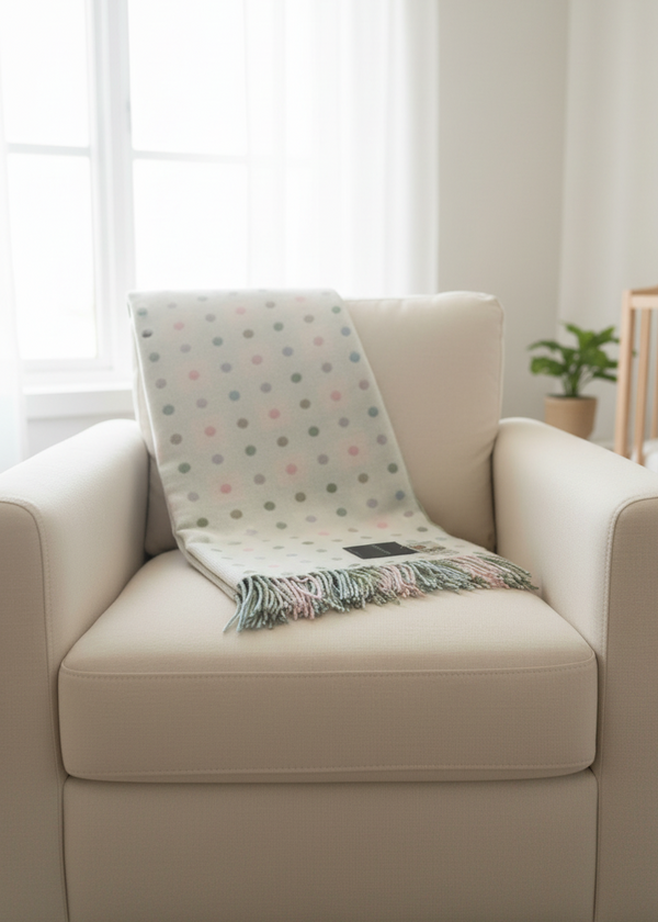 Foxford Multi Color Spot Baby Blanket | Pastel