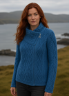 Aran Crafts Ladies Side Zip Cardigan | Bermuda