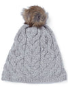 Aran Merino Wool Bobble Hat