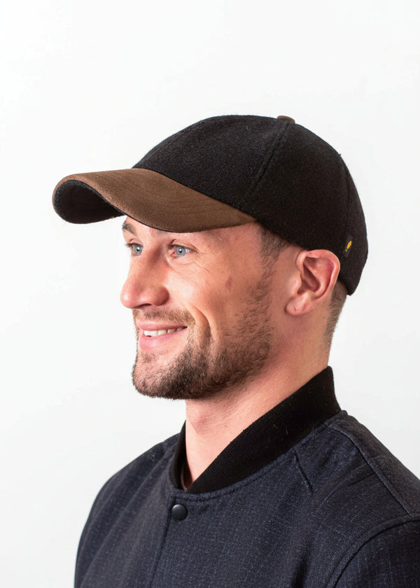 Donegal Tweed Baseball Cap Black | Premium Irish Heritage Cap