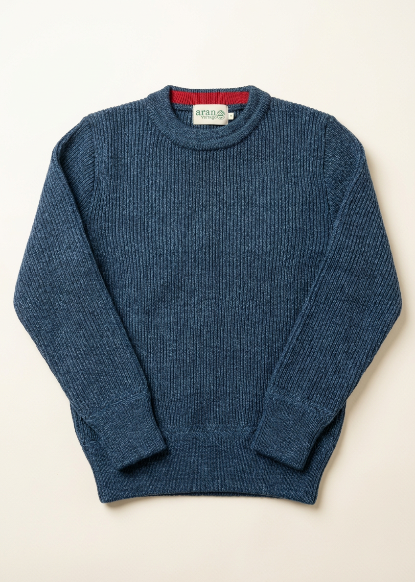 Blue sweater flat lay