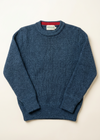 Blue sweater flat lay