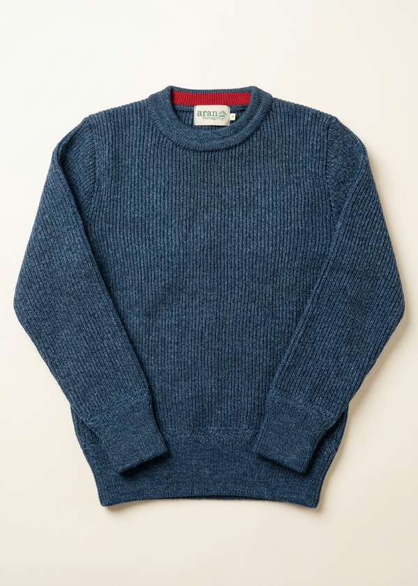 Blue sweater flat lay