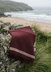 McNutt Burgundy Pure Wool Throw 200 × 150cm