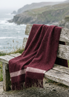 McNutt Burgundy Pure Wool Throw 200 × 150cm