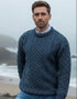 Inis Mor Aran Sweater | Denim