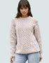 Unisex Aran Pure Wool Sweater | Oatmeal
