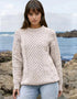 Unisex Aran Pure Wool Sweater | Oatmeal