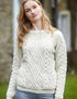 Aran Cable Knit Sweater | Natural