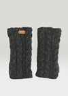 Aran Cable Handwarmers | Charcoal
